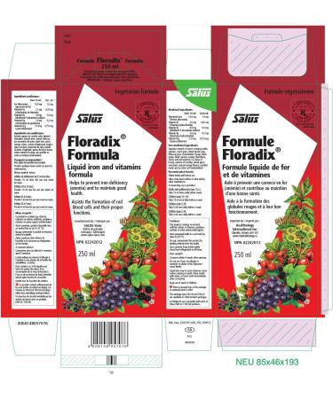 Salus Floradix Liquid Iron and Vitamin Formula Bonus Pack (500ml+250ml) - Buy Online on GoSupps.com