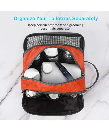 Travel Toiletry Bag Nylon Gonex Dopp Kit Shaving Bag Toiletry Organizer Orange - Buy Online on GoSupps.com