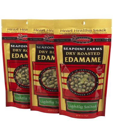 Dry Roasted Edamame, Lightly Salted, 4 oz (3 pack) by Seapoint Farms
