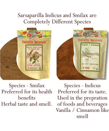 Foothills Naturals Sarsaparilla Smilax Powder Mexican - 1 lb (454g) 200+ Servings - Buy Online on GoSupps.com
