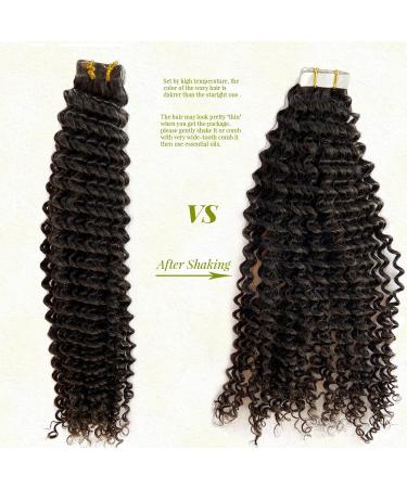 Kinky Curly Tape in Hair Extensions for Black Women - 16 Inch 50G/Pack - Buy Online on GoSupps.com