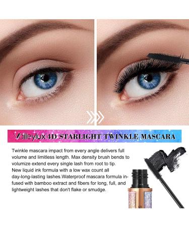 Valleylux 4D Waterproof Black Mascara - Gain Volume & Length with Long-Lasting Silk Fiber Formula | 2 Tubes - Buy Online on GoSupps.com