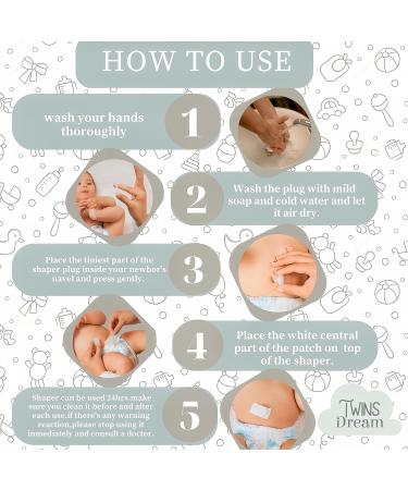 Twins Dream Baby Button Shaper Plug - Works with Baby Belly Band for Hernia - Umbilical Hernia Belt Baby | Cone Shape - Buy Online on GoSupps.com