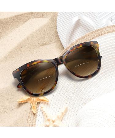 Buy EASY READ Bifocal Reading Sunglasses for Women | Fashionable UV400 Sun Readers | Magnification 2.50 - Demi Turquoise - Buy Online on GoSupps.com