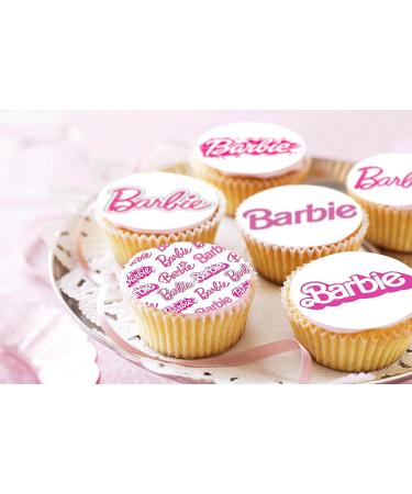 24 x Pre-Cut Barbie 8 Edible Stand up Wafer/Rice Paper Cupcake Cake Toppers Birthday Party Pink Decorations - Buy Online on GoSupps.com