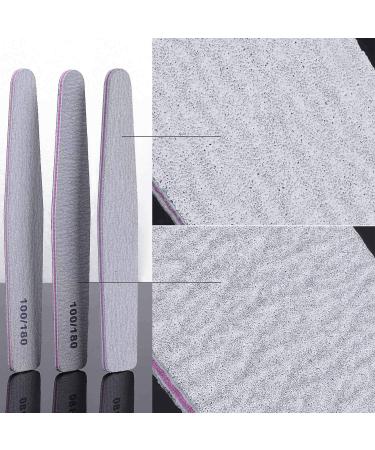 100 Pcs Nail Files Bulk - 100180 Grit Reusable Emery Boards for Nail Care - Buy Online on GoSupps.com