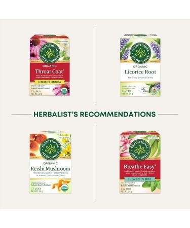 Traditional Medicinals - Organic Throat Coat Herbal Tea (Pack of 6) - Relief of Minor Throat Irritation - Sustainably Sourced Fair Wild Ingredients - 96 Tea Bags Total Throat Coat 16 Count (Pack of 6) - Buy Online on GoSupps.com