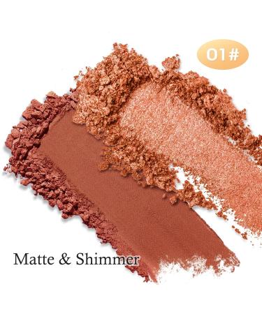 Boobeen Blendable 2 Color Eyeshadow - Matte Shimmer & Metallic High Pigment Palette | Long Lasting Nude Natural Shades - Buy Online on GoSupps.com