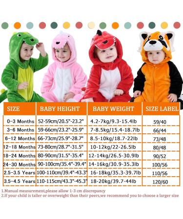 Doladola Unisex Kid's Toddler Costume - Flannel Animal Hooded Raccoon Rompers 18-24 Months - Buy Online on GoSupps.com