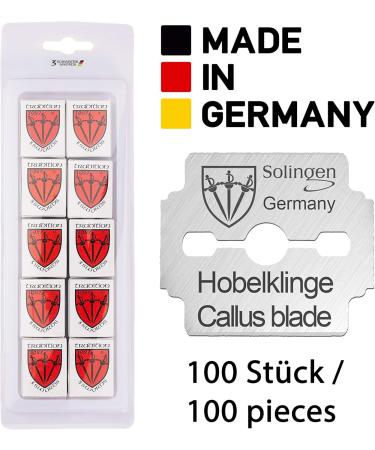 3 Swords Germany - Brand quality 100 pieces (10x10) replacement refill blades spare blades for corn plane callus remover shaver cutter - Made in Solingen (140) - Buy Online on GoSupps.com
