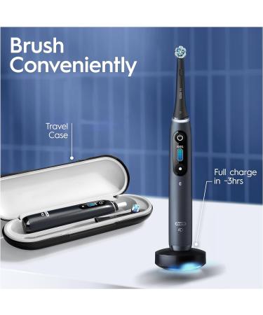 Oral-B iO8 Electric Toothbrushes For Adults Gifts For Women / Men App Connected Handle 3 Toothbrush Heads Travel Case & Toothbrush Head Holder 6 Modes Teeth Whitening 2 Pin UK Plug Black Travel case + 2 refills - Buy Online on GoSupps.com