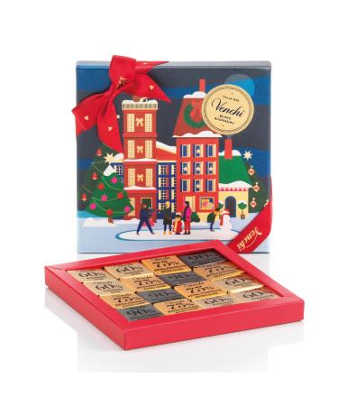 Venchi Coffret de No l avec 16 Mini Blend Noirs Chocolat noir 60% 75% et 90% dition Limit e 47 g Sans Gluten Sans Colorants ni Conservateurs Vegan Id e Cadeau de No l