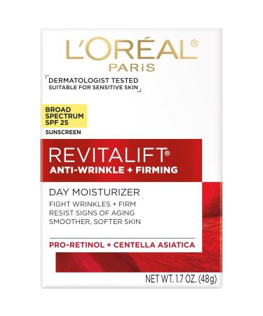 L'Or al Paris Revitalift Anti-Wrinkle Firming Face Moisturizer SPF 25 - 1.7 oz - Pro-Retinol & Centella Asiatica - Buy Online on GoSupps.com
