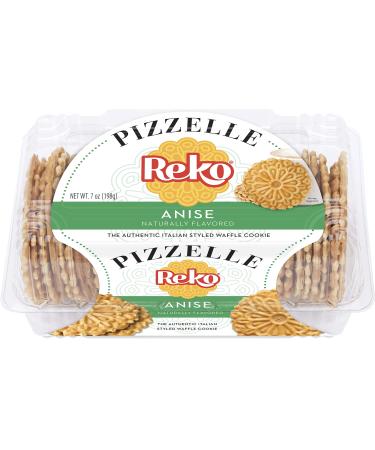 Reko Pizzelle Authentic Italian Style Waffle Cookie, Anise, 7 Ounce (Pack of 1) Anise 7 Ounce (Pack of 1)