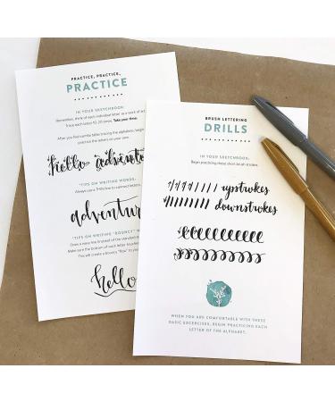 Wildflower Art Studio Brush Lettering Calligraphy Kit - Beginner Starter Set with Instruction Book and Supplies - Perfect Gift for Kids, Teens, Adults - Buy Online on GoSupps.com