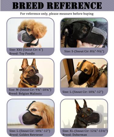 Soft Dog Muzzle for All Sizes - Breathable Muzzle for Eating Grooming & Chewing - Ideal for Labrador Poodle & Husky Size S (Snout: 8 - 9 ) - Buy Online on GoSupps.com