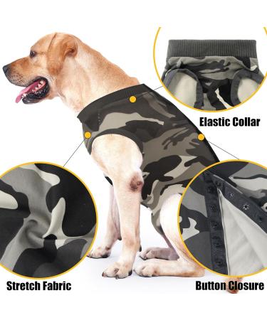 Doton Hospital Suit for Dogs & Cats - Wound Protection Medical Clothing for Puppies Post-Op Recovery Replacement Collar - XL Camouflage - Buy Online on GoSupps.com