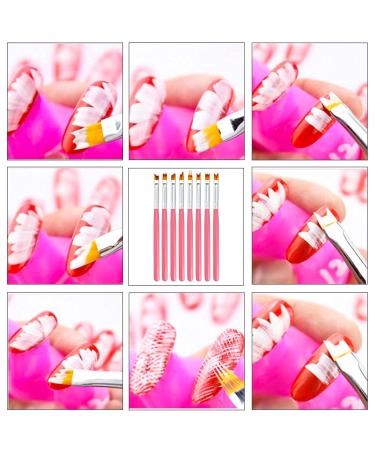 8-Piece Ombre Gradient Flower Nail Art Brush Set | DIY Nail Design & Painting Tools for UV Gel & Acrylic - Buy Online on GoSupps.com
