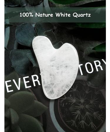 Rose Quartz Gua Sha Tool for Face Massage and Lymphatic Drainage - HANABEE Facial Beauty Tool (White) - Buy Online on GoSupps.com