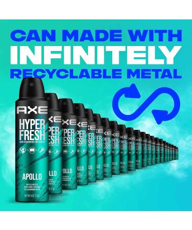 AXE Apollo Deodorant Spray 48 Hour Odor Protection Fresh Sage and Cedarwood 4oz Pack of 4 | Aluminum-Free, Residue-Free - Buy Online on GoSupps.com
