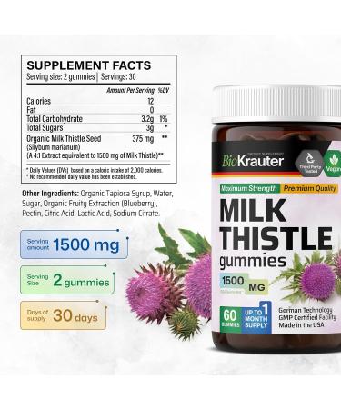BIO KRAUTER Schisandra Tincture 4 Fl. Oz. & Milk Thistle 60 Gummies - Buy Online on GoSupps.com