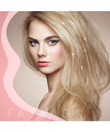 15-Piece Glitter Hair Tinsel Extensions with Clip - Heat Resistant Fairy Hair Bling for Girls & Women - Stylish Party Gift - Buy Online on GoSupps.com