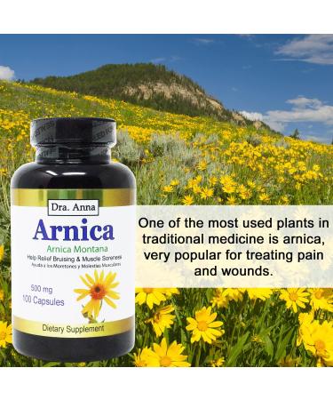 Arnica Montana Capsules 500mg - Natural Pain Relief Supplement | 100 Capsules - Buy Online on GoSupps.com