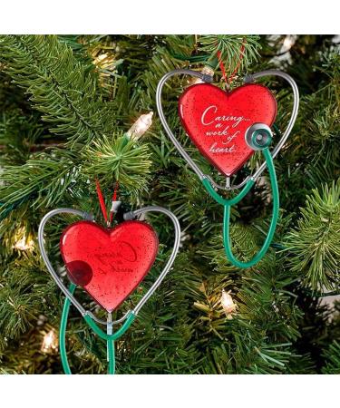 Heart Stethoscope Christmas Tree Ornament | Perfect Gift for Doctors Nurses & Caregivers - Buy Online on GoSupps.com