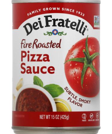 Dei Fratelli Fire Roasted Pizza Sauce - All-Natural Vine-Ripened Richness - No Water Added  Non-GMO, Gluten-Free (15 oz. Cans, 6 pack) 6-pack