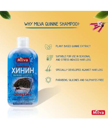 Milva Chinin Shampoo for Hair Loss | Quinine Hair Growth Shampoo | 200ml - Effective Hair Care for Men & Women - Buy Online on GoSupps.com