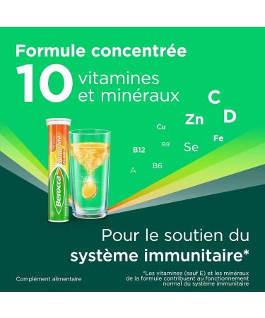 Berocca Immunity Flash - Supports the Immune System - Concentrated Formula - Vitamins & Minerals - Vitamin C D - Zinc - Selenium - Iron - Dietary Supplement - 2X30 effervescent tab - Buy Online on GoSupps.com