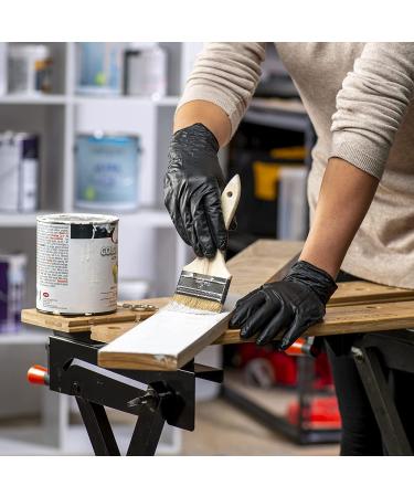 100 Count Black Nitrile Disposable Gloves 6 Mil. Chemical Resistance  Latex & Powder Free  Textured Fingertips Gloves 100 Medium (Pack of 100) - Buy Online on GoSupps.com