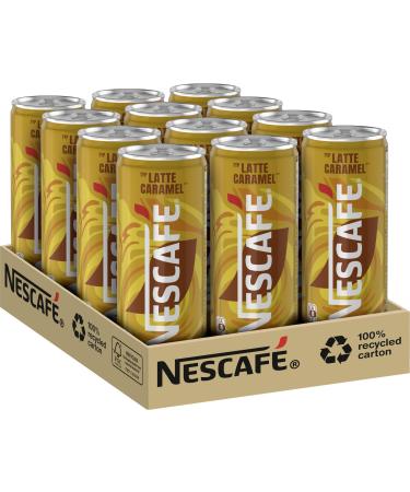 Nescaf Ready-to-Drink Type Latte Caramel drinking ice cream coffee with a fine caramel note in the can on the go caffeine-contained 12 x 250ml)