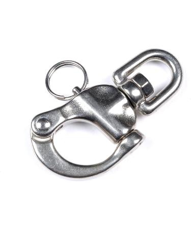 Mxeol Swivel Eye Snap Shackle Quick Release Bail Rigging Sailing Boat Marine Stainless Steel Clip Pair 2-3/4"  Silver - Buy Online on GoSupps.com