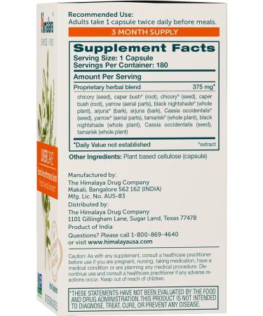 Himalaya LiverCare Herbal Supplement - 375 mg Vegan & Non-GMO Liver Support Bile Production & Liver Cleanse - 180 Capsules (2 Pack) - 180 Day Supply - Buy Online on GoSupps.com