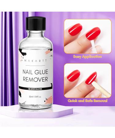 Makartt Nail Glue Remover for Press on Nails 30ml Professional Nail Tips Artificial Nail Acrylic Fake Nail Adhesive False Nail Remover without Acetone - Buy Online on GoSupps.com