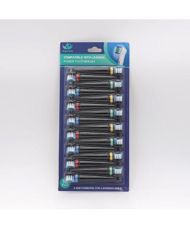 Anjocare Replacement Brush Heads for Oral B - 16 Pack Electric Toothbrush Heads Compatible with Pro1000/5000/7000 & Vitality - Black - Buy Online on GoSupps.com