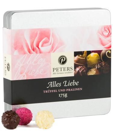 Peters seduced with pleasure |All the best |Truffle & chocolates metal box |Delicious pralin s |Chocolate |Gift |Thank youGift idea |Made in Germany |175g all love 175 g (1 Pack)