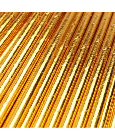 TRIPPER Gold Foil Paper Straws Biodegradable Disposable Party Drinking Straws Pack of 100 Celebrations - Buy Online on GoSupps.com