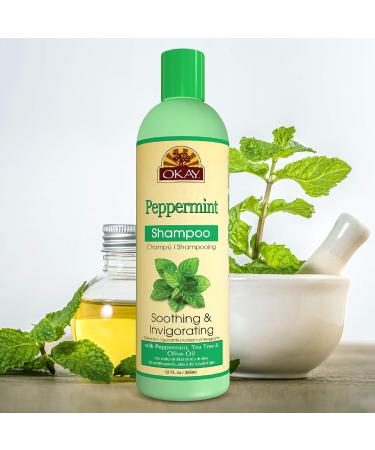 OKAY Peppermint Soothing & Invigorating Shampoo - 12oz / 355ml | Buy Internationally - Buy Online on GoSupps.com