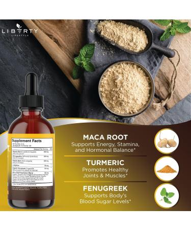 Organic Maca Root Liquid Drops with Ashwagandha Nettle Fenugreek Beet Root and L-Arginine Liquid Multivitamin for Women and Men - 4oz 2 Fl Oz (Pack of 2) - Buy Online on GoSupps.com