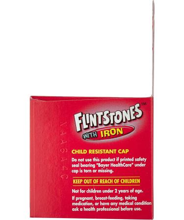 Flintstone Vit W/Iro Size 60s Flintstones Childrens Multivitamin Supplement W/ Iron Chewable Tabs 60 Ct (Pack of 2) - Buy Online on GoSupps.com