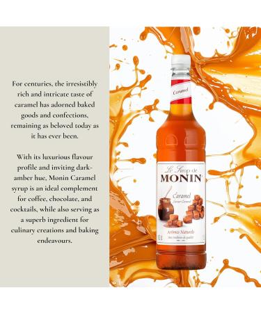 Monin Caramel Syrup Multipack x2 1L for Coffee. 100% Natural Flavours and Colourings Vegan-Friendly Allergen-Free with Gift Harbour Coffee Recipe Card - Buy Online on GoSupps.com