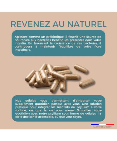 Kinasky - Psyllium blond - 200 capsules of 380mg for 60 days - Digestion - Constipation - Irritable colon - Transit - Stomach ache - Wellness - Digestive comfort - Natural - Ispaghul - Buy Online on GoSupps.com