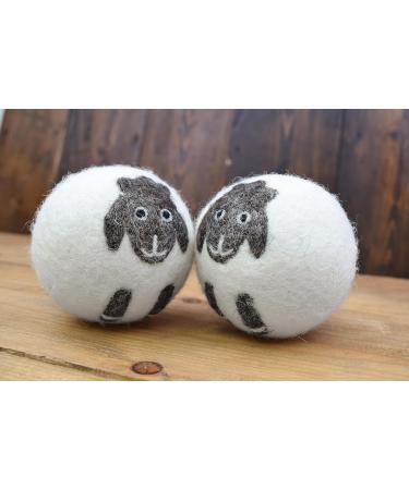 Pachamama Handmade XL Wool Tumble Dryer Balls 7cm 3 Pk Reduce Drying Time Save Energy Fabric Soften Reduce Static Reduce Wrinkles Unscented Long Life - Cute Sheep Pattern Felted by Hand Fair Trade - Buy Online on GoSupps.com