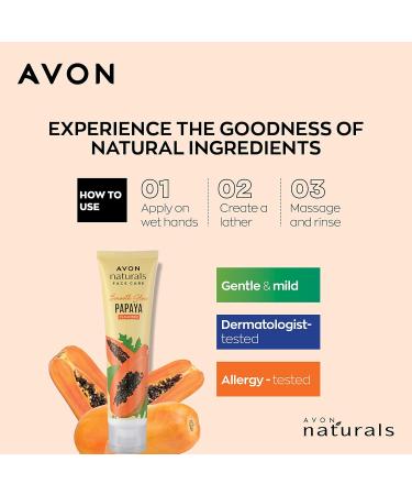 Buy Avon Naturals Papaya Cleanser 100g - Refreshing & Nourishing Skincare | International Shipping Available - Buy Online on GoSupps.com