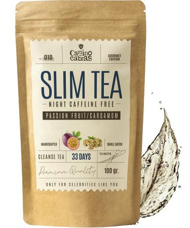SLIM TEA Night Time Tea Caffeine Free - Detox Tea - Bloating Relief - Gut Health & Calm Tea - Rooibos Fennel Star Anise Cardamom Dandelion Root Passion Fruit - Herbal Tea Infusion 100g SLIM TEA - Detox Cleanse Weight Loss - Buy Online on GoSupps.com