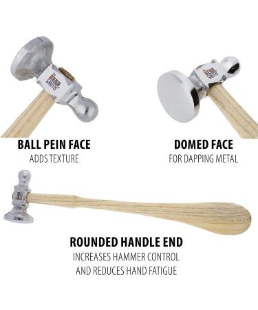 The Beadsmith Two-Sided Chasing Hammer - 10.75 Wooden Handle, 2.25 Steel Head - Metalwork Texture Tool - Buy Online on GoSupps.com
