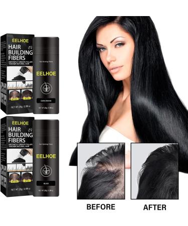 JasCherry Hair Fibers for Thinning Hair Unisex Waterproof Undetectable Instantly Natural Conceals Thicken Thinning Balding Hair Areas Hairline in 15 Sec Look Younger for Men & Women 28g*2 C1 - Buy Online on GoSupps.com