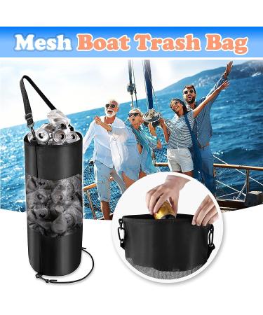 Pecihiko Collapsible Boat Trash Bag - Reusable Mesh Can with Drawstring Closure - Perfect for Boating, Fishing, Camping - Buy Online on GoSupps.com